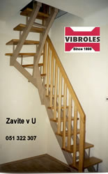 Stopnice zavite v U
